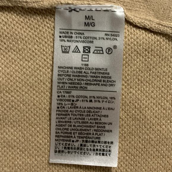 Banana Republic ML NEW Oversized Camel Cape Poncho Cardigan - Picture 10 of 10